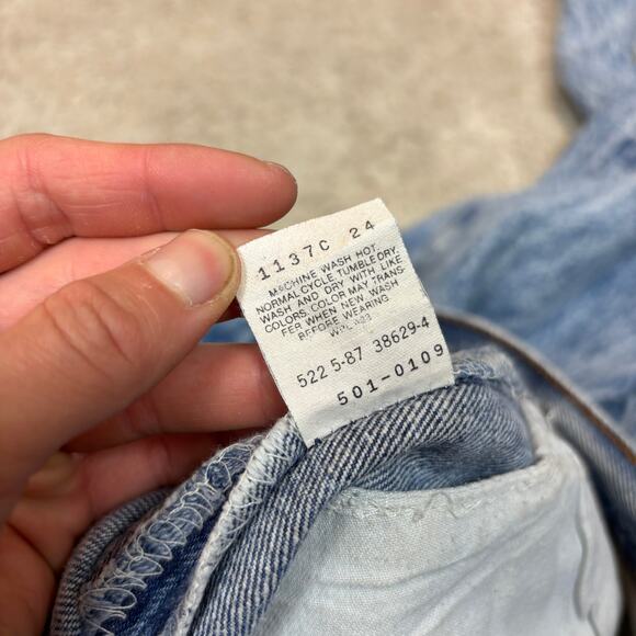 Vintage 80s Levi's 501 XX Straight Leg Jeans 31x32 (30x31) Made in USA Acid - Picture 11 of 14